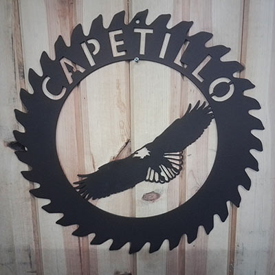 Family sign with eagle